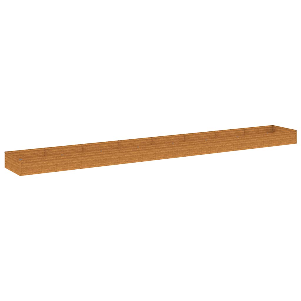Vidaxl plantenbak verhoogd 770x100x36 cm cortenstaal