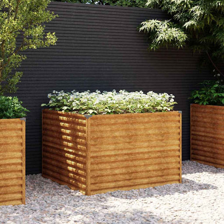 Vidaxl Planter hævet 100x100x69 cm Cortenstaal