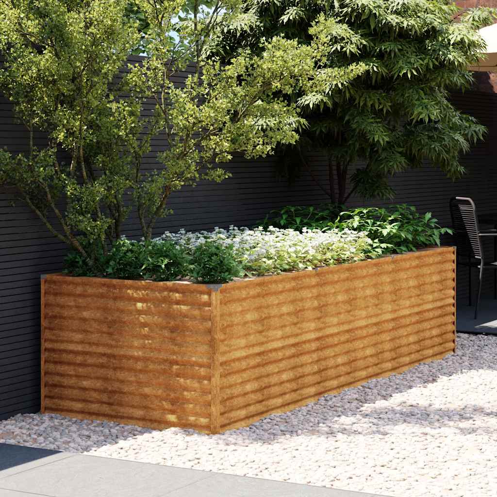 Vidaxl plantenbak verhoogd 290x100x69 cm cortenstaal