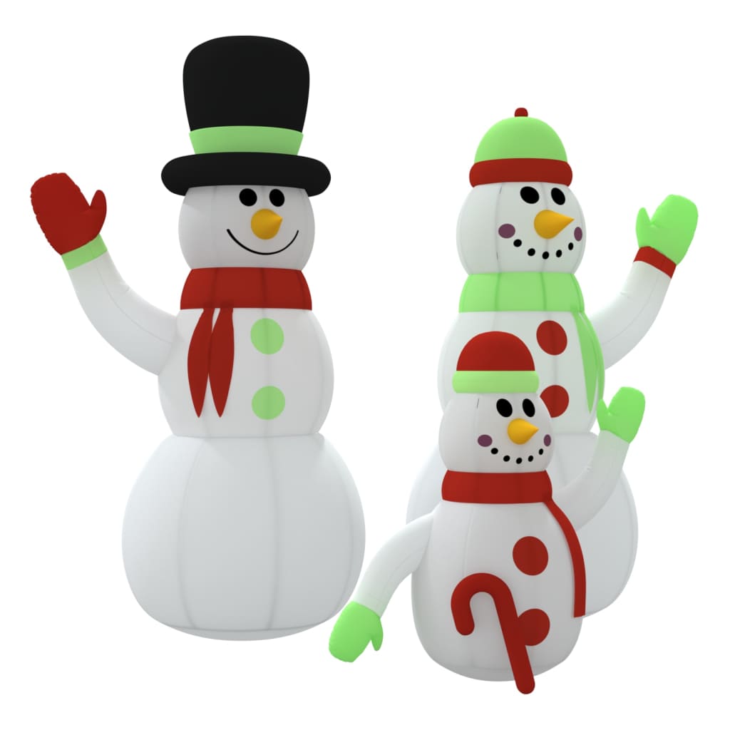 Vidaxl Snowman oppustelig med LED'er 500 cm