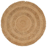 Vidaxl tæppe omkring 120 cm flettet jute