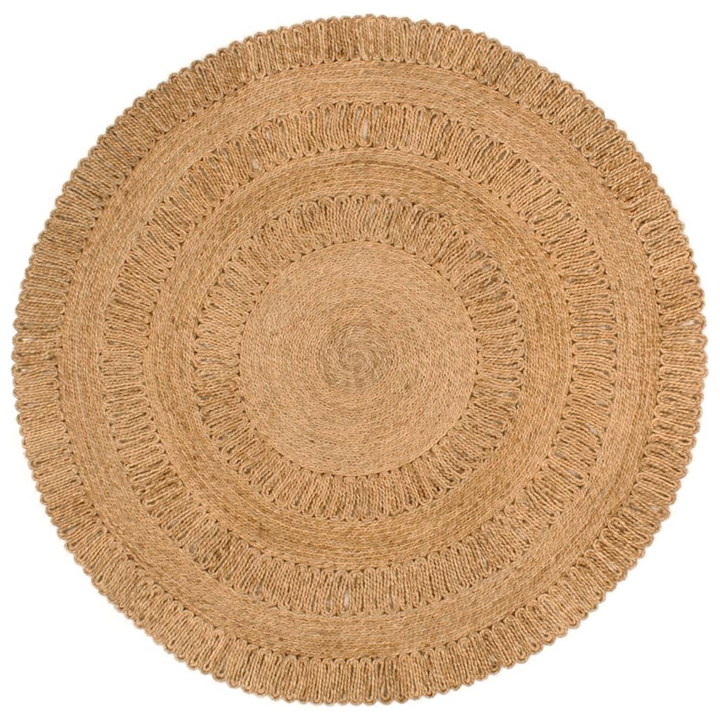 Vidaxl tæppe omkring 150 cm flettet jute