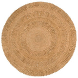 Vidaxl tæppe omkring 150 cm flettet jute