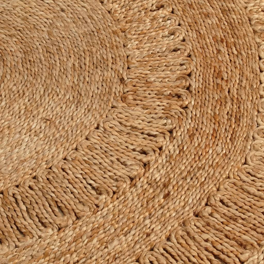 Vidaxl tæppe omkring 150 cm flettet jute