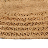 Vidaxl tæppe omkring 150 cm flettet jute