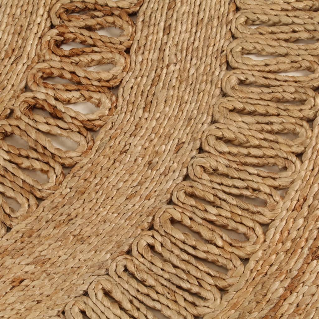 Vidaxl tæppe omkring 90 cm flettet jute