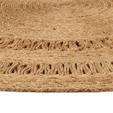 Vidaxl tæppe omkring 120 cm flettet jute