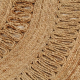 Vidaxl tæppe omkring 120 cm flettet jute