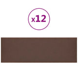 Vidaxl vægpaneler 12 ST 3,24 m² 90x30 cm Kunstig læderbrun