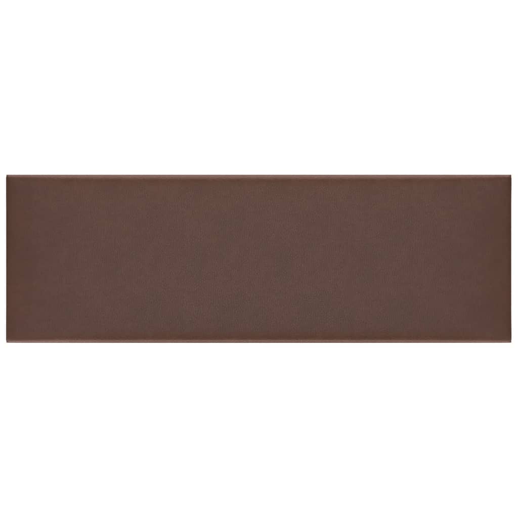 Vidaxl vægpaneler 12 ST 3,24 m² 90x30 cm Kunstig læderbrun