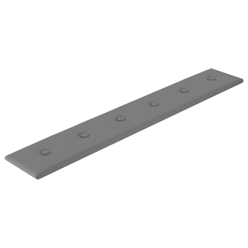 Vidaxl vægpaneler 12 St 1,62 m² 90x15 cm Kunstig lædergrå