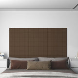 Vidaxl vægpaneler 12 st 1,08 m² 60x15 cm stofbrun