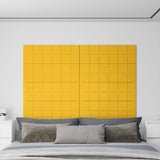 Vidaxl vægpaneler 12 ST 3,24 m² 90x30 cm fløjls gul