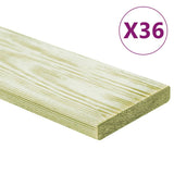 Vidaxl Terra Boards 36 ST 4,32 m² 1 m Solid fyrretræ