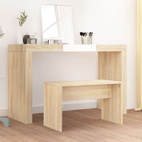 Vidaxl kaptafelkruk 70x35x45 cm bewerkt hout sonoma eikenkleurig
