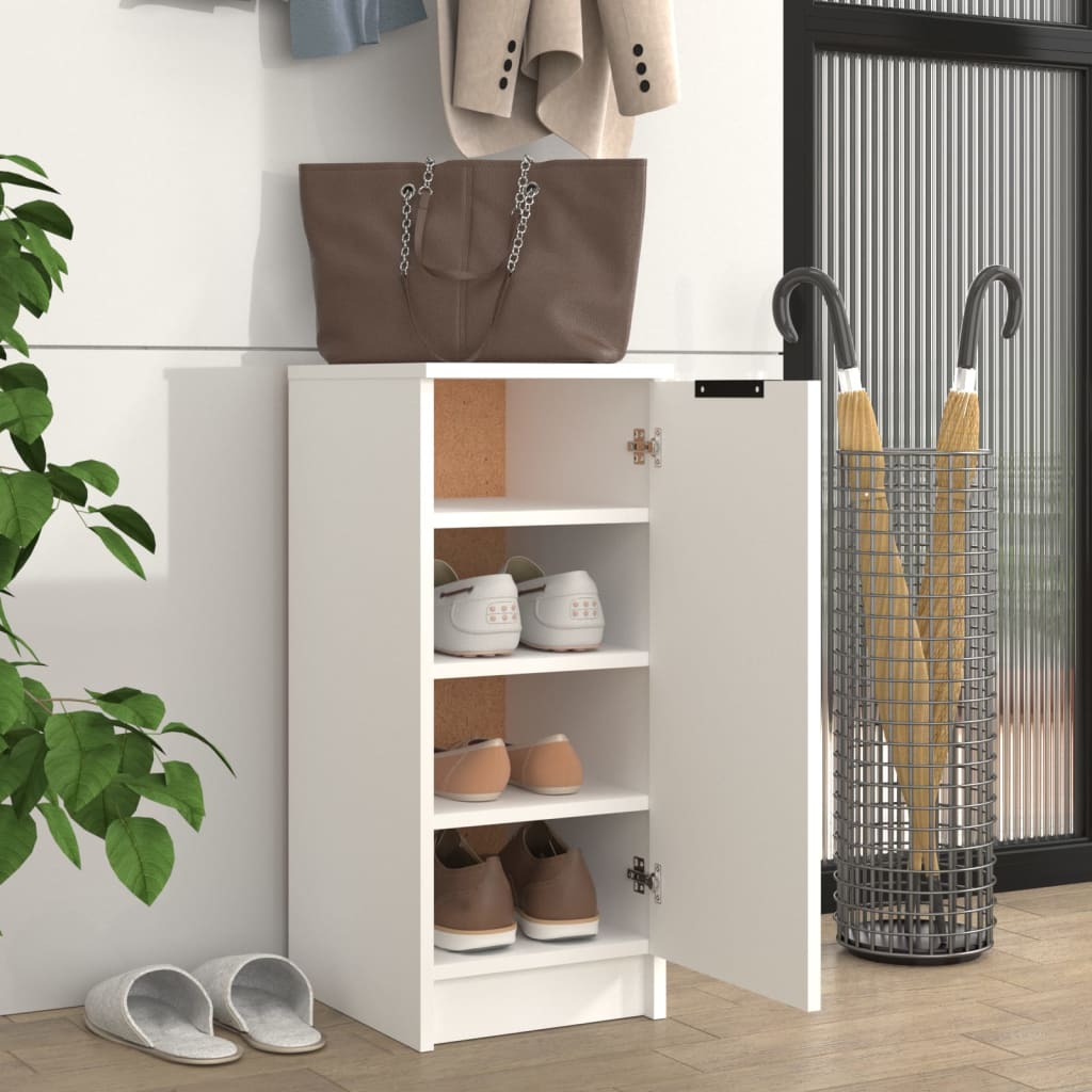 Vidaxx skoskab 30x35x70 cm konstrueret træ hvid