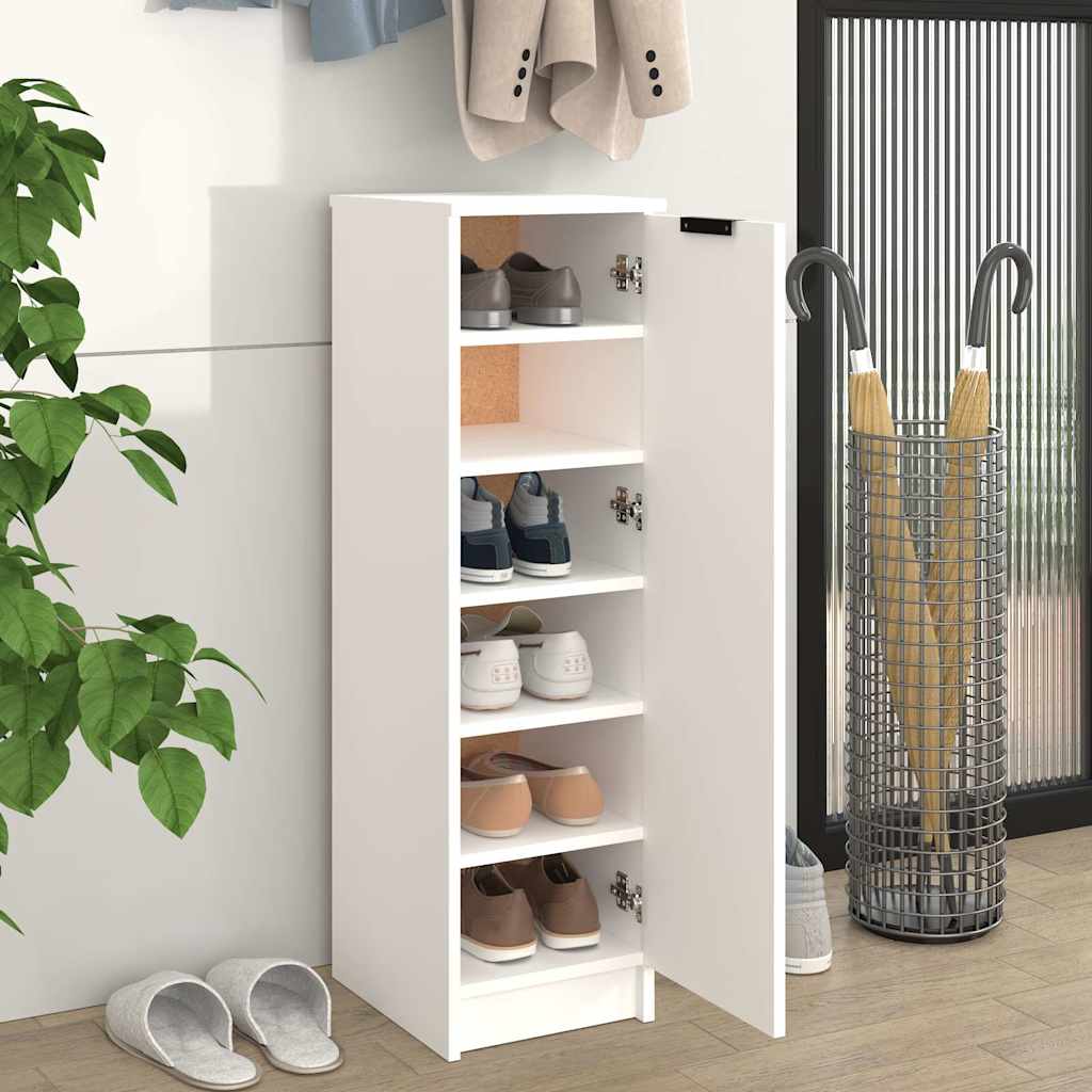 Vidaxx skoskab 30x35x100 cm konstrueret træ hvid