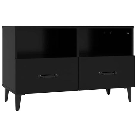 Vidaxl tv-meubel 80x36x50 cm bewerkt hout zwart