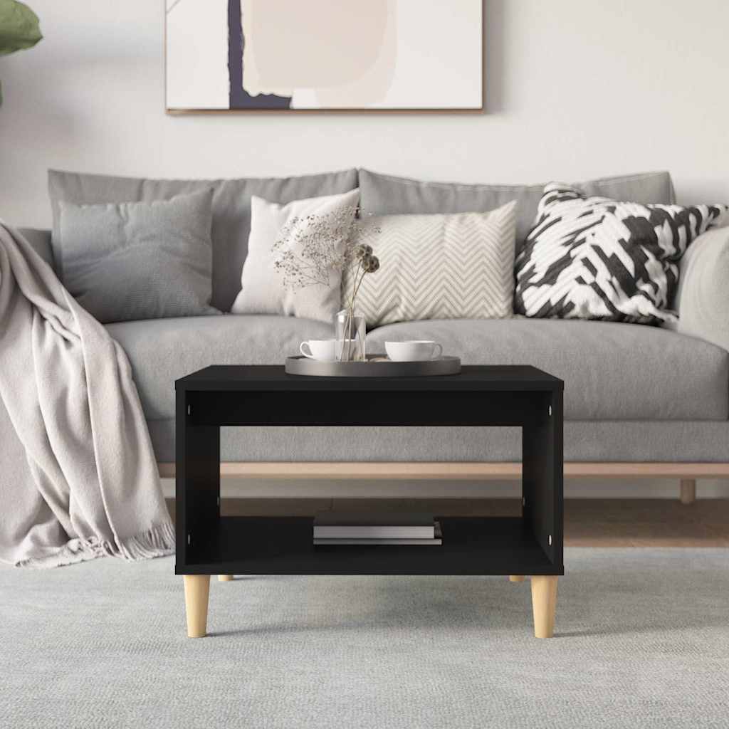Vidaxl salontafel 60x50x40 cm bewerkt hout zwart