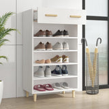 Vidaxl Shoe Cabinet 60x35x105 cm Property Wood White