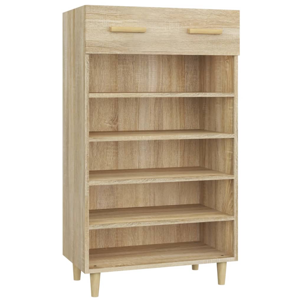 Vidaxl schoenenkast 60x35x105 cm bewerkt hout sonoma eikenkleurig