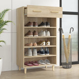 Vidaxl schoenenkast 60x35x105 cm bewerkt hout sonoma eikenkleurig
