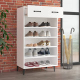 Vidaxl Shoe Cabinet 60x35x105 cm Property Wood White