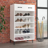 Vidaxl Shoe Cabinet 60x35x105 cm Property Wood White