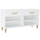 Vidaxl Shoe Cabinet 102x35x55 cm Forarbejdet træhvide