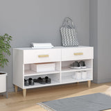 Vidaxl Shoe Cabinet 102x35x55 cm Forarbejdet træhvide