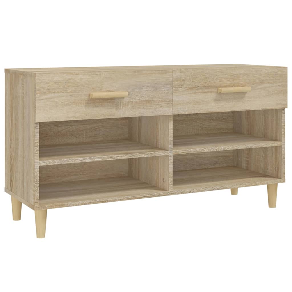 Vidaxl Shoe Cabinet 102x35x55 cm Property Wood Sonoma Oak Farvet