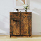 Vidaxl dressoir 60x30x70 cm bewerkt hout gerookt eikenkleurig