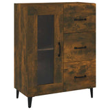 Vidaxl dressoir 69,5x34x90 cm bewerkt hout gerookt eikenkleurig