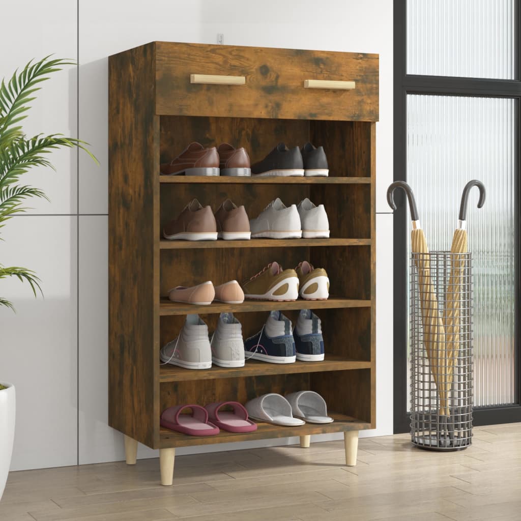 Vidaxx skoskab 60x35x105 cm forarbejdet træ, røget eg