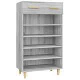 Vidaxl schoenenkast 60x35x105 cm bewerkt hout grijs sonoma eikenkleur