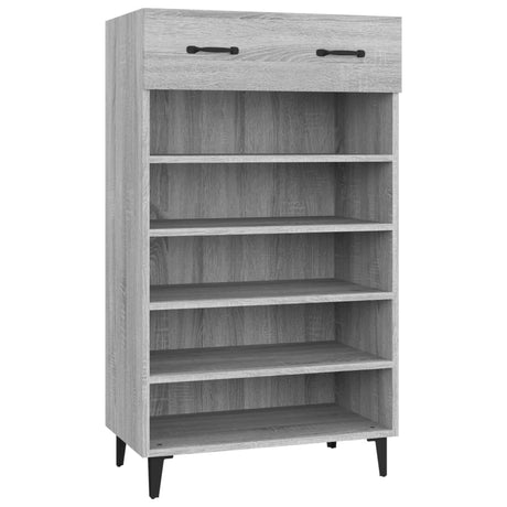 Vidaxl Shoe Cabinet 60x35x105 cm Property Wood Grey Sonoma Oak Color