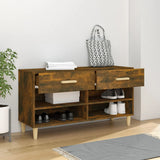 Vidaxl Shoe Cabinet 102x35x55 cm Property Wood Røget eg Farvet