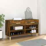 Vidaxl Shoe Cabinet 102x35x55 cm Property Wood Røget eg Farvet