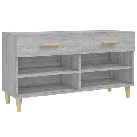 Vidaxl Shoe Cabinet 102x35x55 cm Property Wood Grey Sonoma Oak Color