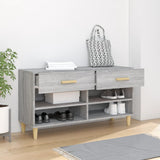 Vidaxl Shoe Cabinet 102x35x55 cm Property Wood Grey Sonoma Oak Color