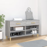 Vidaxl Shoe Cabinet 102x35x55 cm Property Wood Grey Sonoma Oak Color