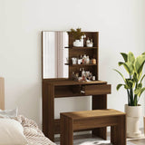 Vidaxl kaptafel met spiegel 74,5x40x141 cm bruin eikenkleur