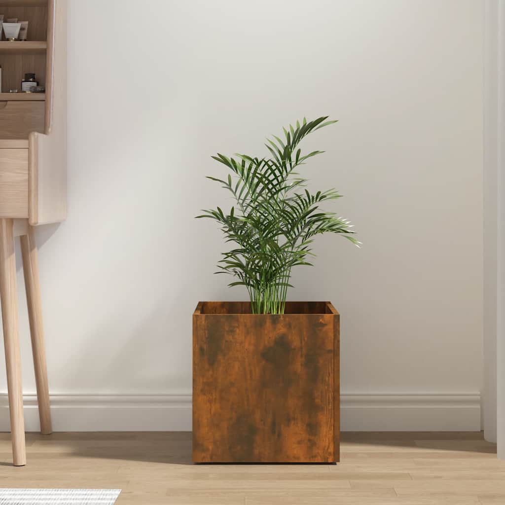 Vidaxl Planter Big 40x40x40 cm Produktet træ Røget eg Farvet