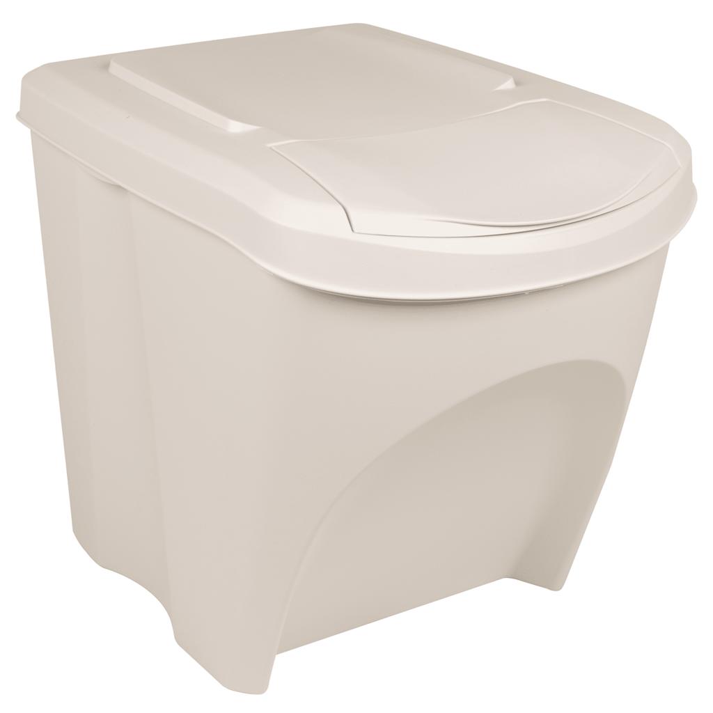 Vidaxl affaldsdåser 3. stable 75 L polypropenhvide