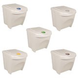 Vidaxl affaldsdåser 3. stable 75 L polypropenhvide