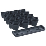 Vidaxl 12-delt planlægningssæt Vertical Polypropen Anthracite Color