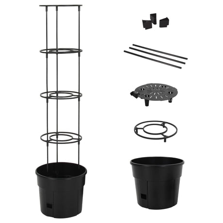 Vidaxl Tomatoavl Jar Ø29.5x115 cm Polypropen Anthracite -farvet