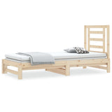 Vidaxl slaapbank uitschuifbaar massief grenenhout 2x(90x190) cm