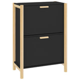 Vidaxl Shoe Cabinet 57.5x33x80 cm Property Wood Black
