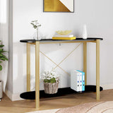 Vidaxl wandtafel 110x38x75 cm bewerkt hout zwart